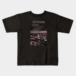 Ottawa Ontario Canada Cityscape Skyline Gift for Canadian Canada Day Present Souvenir T-shirt Hoodie Apparel Mug Notebook Tote Pillow Sticker Magnet Kids T-Shirt